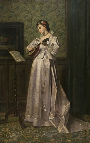 "Lady with Mandolin" Bakalowicz