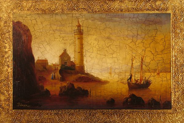 Emerson Palmer "Lighthouse" Oil painting
