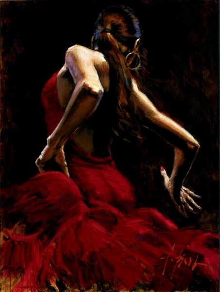 "Dancer In Red" by Fabian Perez