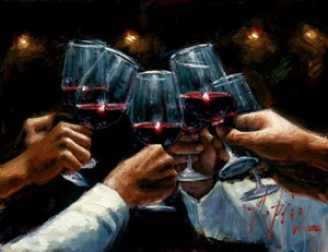 Fabian Perez "For a Better Life: Red Wine with Lights" 