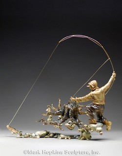 "The Strike" Bronze Sculpture by Mark Hopkins