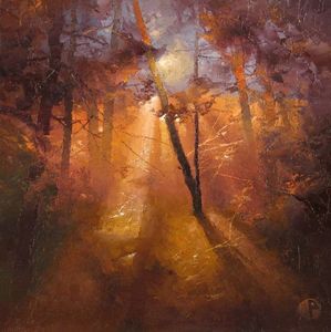 "Hidden Woods" Oil  Petras Lukosius