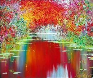 Taras Loboda "Autumn Sunrise" Oil on Canvas, 38" x 38"