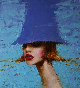Taras Loboda "Claire" Oil on Canvas, 38" x 34"