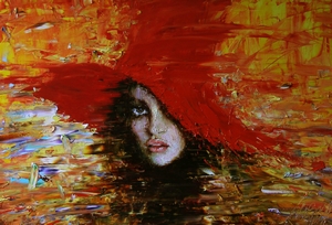 Taras Loboda "Margo" Oil on Canvas, 30" x 43"