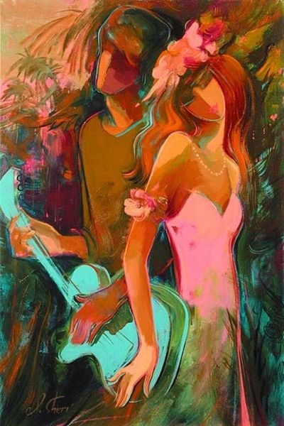 "Love Song" Artist Irene Sheri, Original Oil