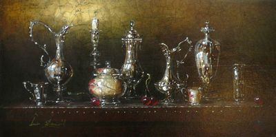 "Silver on Mantel" Artist Luis Daniel