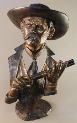 "Doc Holiday" Mark Hopkins Bronze Sculpture