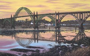 "Yaquina Reflections" Acrylic on Canvas