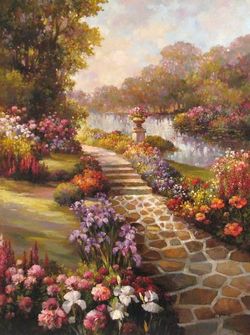 "Path" Oil on Canvas 48 x 38 framed Gantner